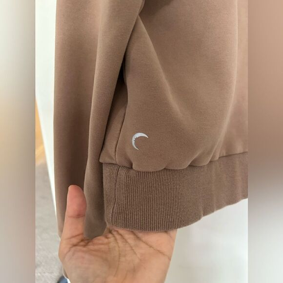 Zyia Active Tan Brown Quarter Zip Sweatshirt Jacket - Picture 12 of 14